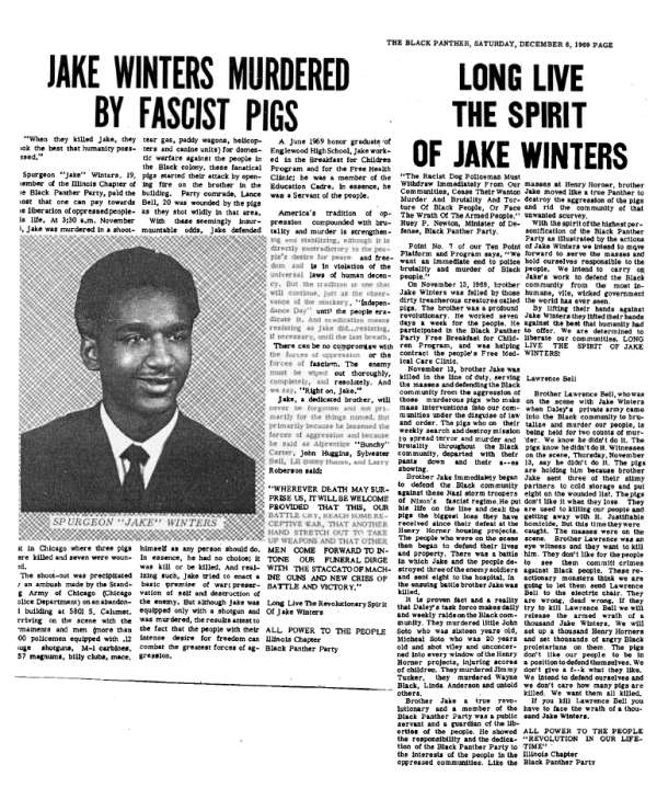Jake Winters Murdered By Fascist Pigs