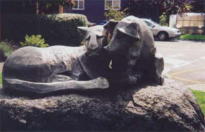 Statue of Panther and Pig