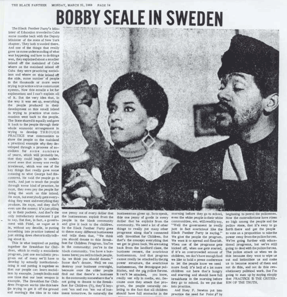 Bobby Seale in Sweden