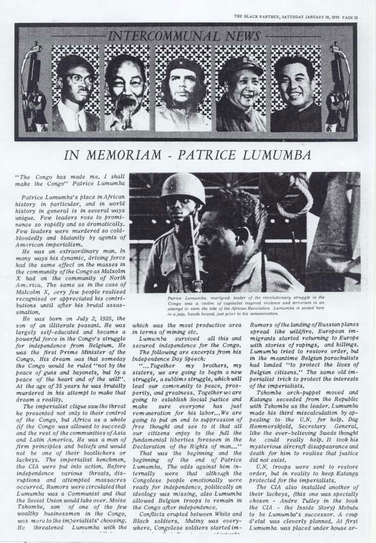 In Memoriam -- Patrice Lumumba