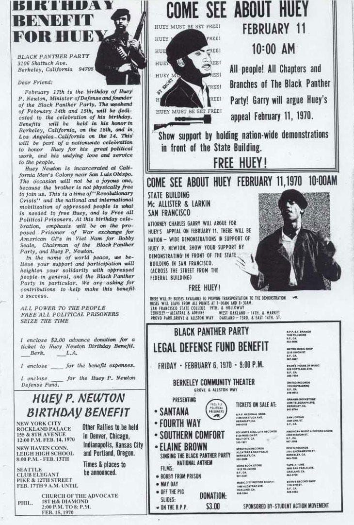 Huey Birthday Benefit -- 1970