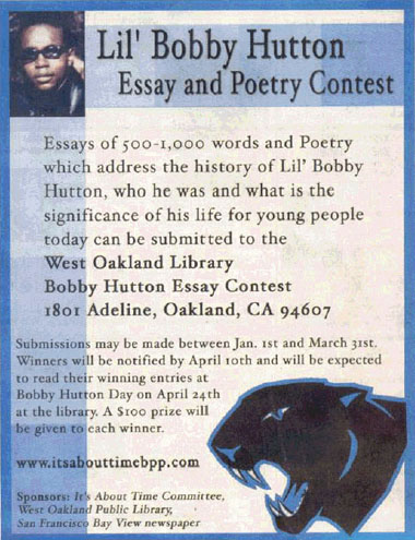 Lil' Bobby Hutton Essay and Poetry Contest