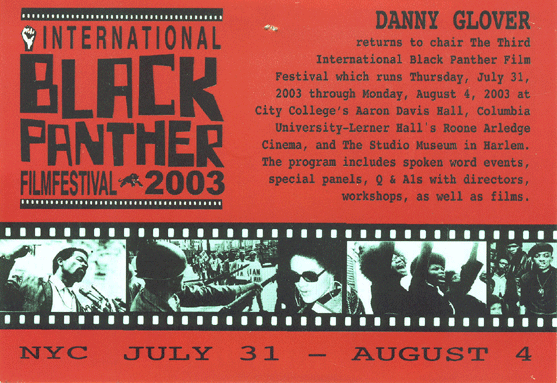 Poster for the Black Panther Film Festival 2003