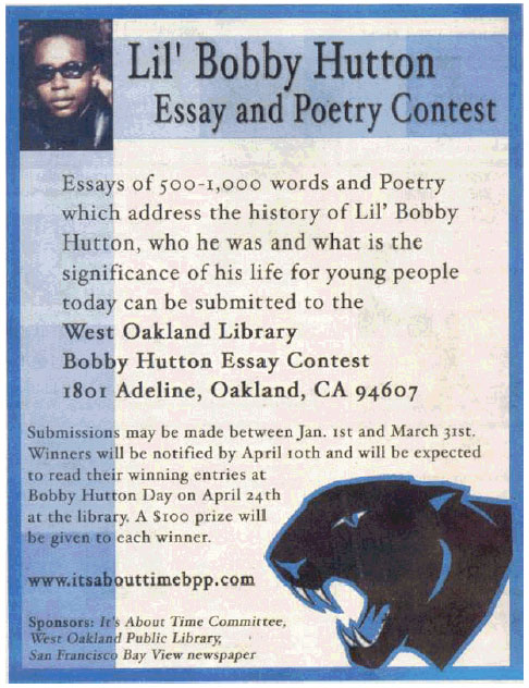 Lil' Bobby Hutton Poetry and Essay Contest