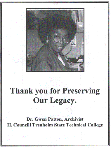 Dr. Gwen Patton, Archivist