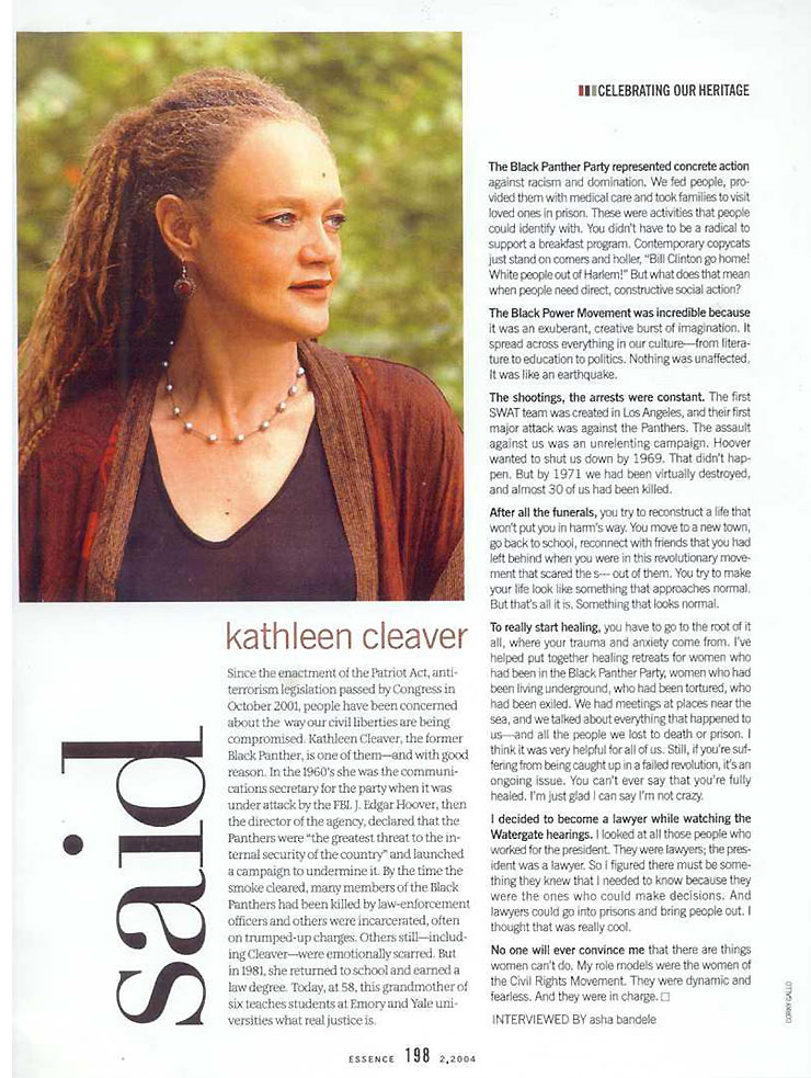 Celebrating our Heritage -- Kathleen Cleaver